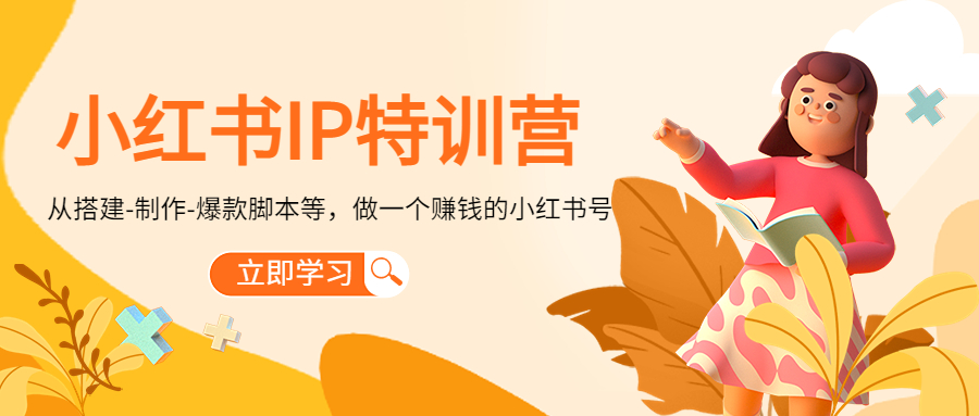 小红书IP特训营：从搭建-制作-爆款脚本等等，做一个赚钱的小红书号-创客云联盟