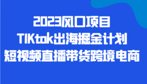 2023风口项目TIKtok出海掘金计划短视频直播带货跨境电商-创客云联盟