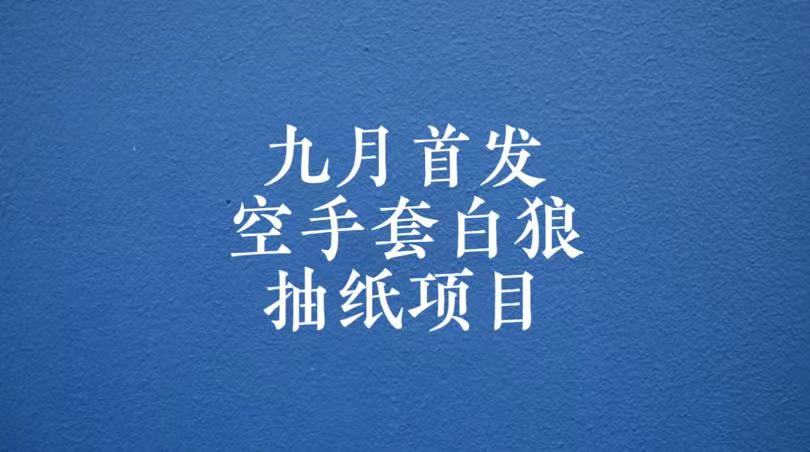 0成本，日入100-500空手套白狼抽纸项目，保姆级教学-创客云联盟