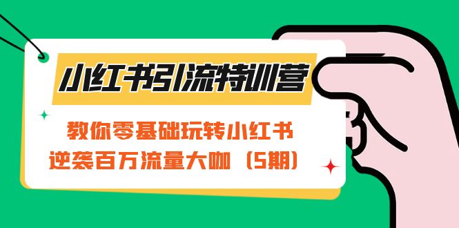 小红书引流特训营-第5期：教你零基础玩转小红书，逆袭百万流量大咖-创客云联盟