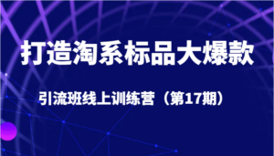 打造淘系标品大爆款引流班线上训练营（第17期）5天直播授课+1个月答疑-创客云联盟