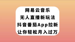 （7599期）网易云音乐无人直播新玩法，抖音番茄APP拉新，让你轻松月入过万-创客云联盟