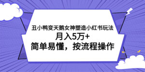 （7604期）丑小鸭变天鹅女神塑造小红书玩法，月入5万+，简单易懂，按流程操作-创客云联盟