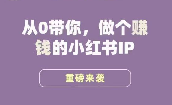 小红书运营大宝典，从0带你做个赚钱的小红书IP-创客云联盟