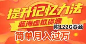 （7612期）提升高效记忆力法，蓝海虚拟资源项目，成交简单，多种变现方式，月入过万-创客云联盟