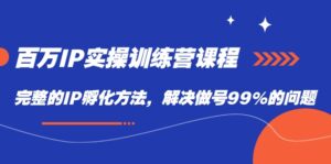 百万IP实战训练营课程，完整的IP孵化方法，解决做号99%的问题-创客云联盟