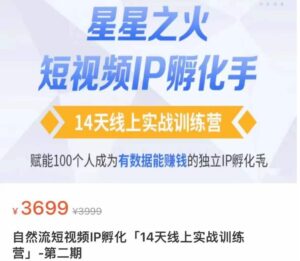 瑶瑶·自然流短视频IP孵化第二期,14天线上实战训练营,赋能100个人成为有数据能赚钱的独立IP孵化手-创客云联盟