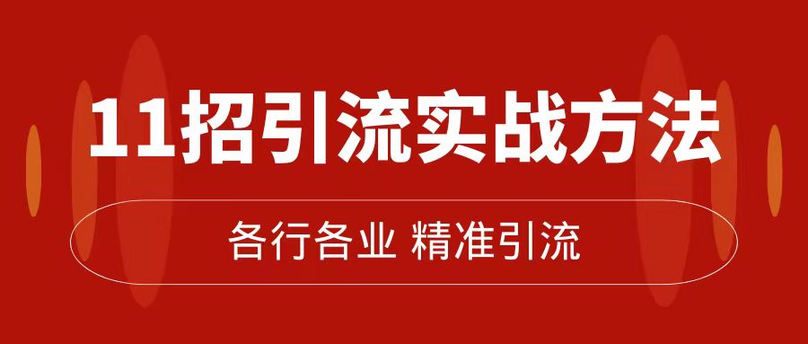 精准引流术：11招引流实战方法，让你私域流量加到爆（11节课完整版）-创客云联盟