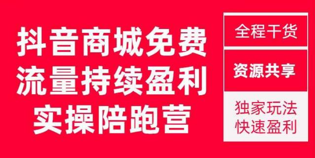 抖音商城搜索持续盈利陪跑成长营，抖音商城搜索从0-1、从1到10的全面解决方案-创客云联盟