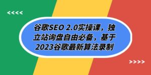 (7708期)谷歌SEO 2.0实操课,独立站询盘自由必备,基于2023谷歌最新算法录制(94节-创客云联盟