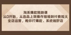 （7725期）淘系爆款陪跑课 从选品上架操作链接到付费放大 全店运营 打爆款 系统做好店-创客云联盟