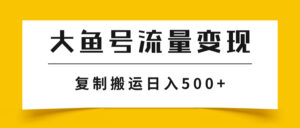 （7747期）大鱼号流量变现玩法，播放量越高收益越高，无脑搬运复制日入500+-创客云联盟