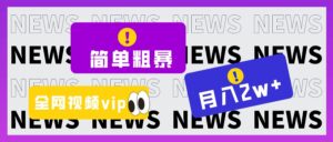 简单粗暴零成本，高回报，全网视频VIP掘金项目，月入2万＋-创客云联盟