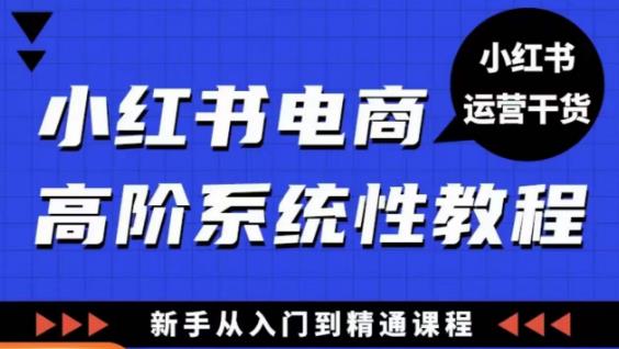 小红书电商高阶系统教程，新手从入门到精通系统课-创客云联盟