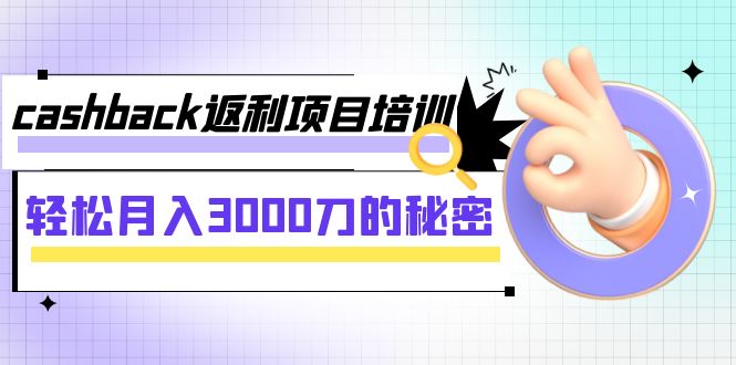 cashback返利项目培训：轻松月入3000刀的秘密（8节课）-创客云联盟