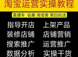 2023淘宝开店教程0基础到高级全套视频网店电商运营培训教学课程-创客云联盟