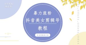 抖音快手暴力涨粉美女混剪视频教程，百分百过原创图片教程！附带违规申诉方法-创客云联盟