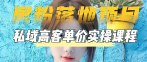 【男粉落地项目】零基础玩转男粉短视频转私域日产500+，2023男粉高客单价实操教程-创客云联盟