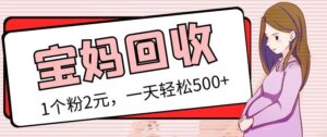最新宝妈粉回收变现计划及胎教音乐高端变现玩法全套教程!(非老玩法)-创客云联盟