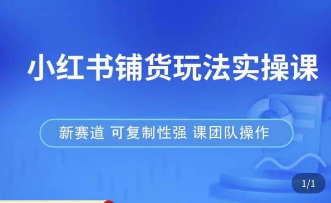 小红书铺货玩法实操课，流量大，竞争小，非常好做，新赛道，可复制性强，可团队操作-创客云联盟