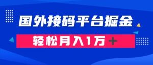 通过国外接码平台掘金： 成本1.3，利润10＋，轻松月入1万＋-创客云联盟