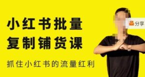 张宾·小红书批量复制铺货课,小红书0-1快速起号变现玩法,抓住小红书的流量红利(更新2023年3月)-创客云联盟
