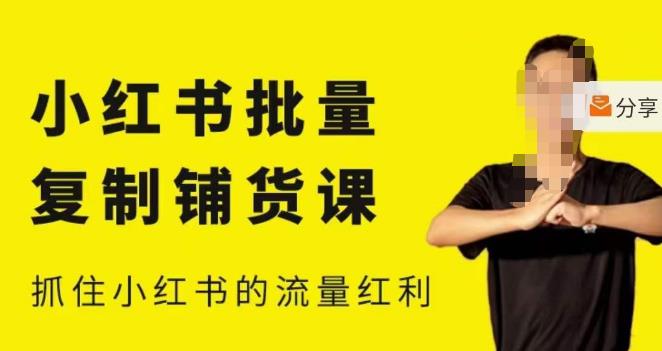 张宾·小红书批量复制铺货课，小红书0-1快速起号变现玩法，抓住小红书的流量红利（更新2023年3月）-创客云联盟