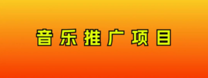 (8050期)音乐推广项目,只要做就必赚钱!一天轻松300+!无脑操作,互联网小白的项目-创客云联盟