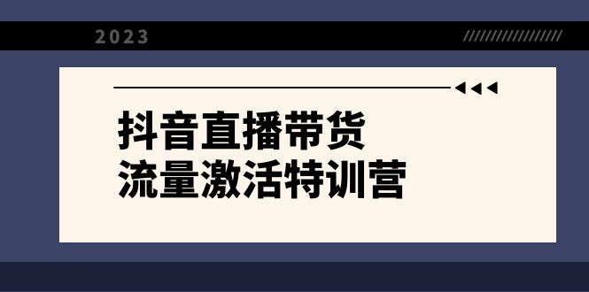 抖音直播带货-流量激活特训营，入行新手小白主播必学（21节课+资料）-创客云联盟