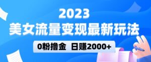 2023美女流量变现最新玩法，0粉撸金，日赚2000+，实测日引流300+-创客云联盟