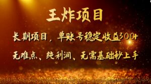 王炸项目！单账号稳定收益300+，适合长期操作的副业兼职。-创客云联盟