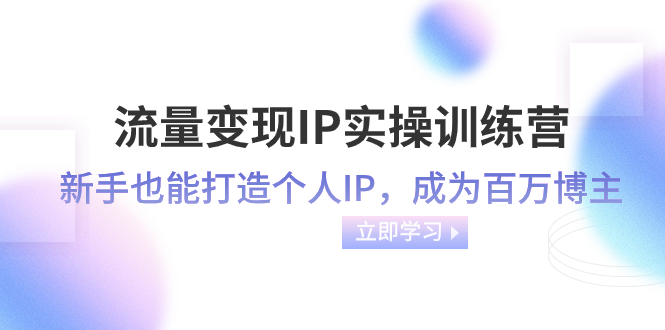 （8134期）流量变现-IP实操训练营：新手也能打造个人IP，成为百万 博主（46节课）-创客云联盟