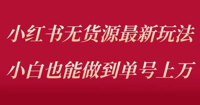 小红书无货源最新螺旋起号玩法，电商小白也能做到单号上万（价值3980元）-创客云联盟