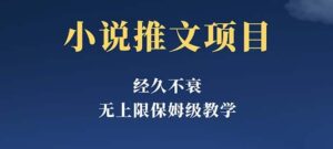 经久不衰的小说推文项目，单号月5-8k，保姆级教程，纯小白都能操作-创客云联盟
