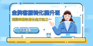 （8233期）金牌客服-转化提升班，利润率最快增长的方法之一（9节课）-创客云联盟