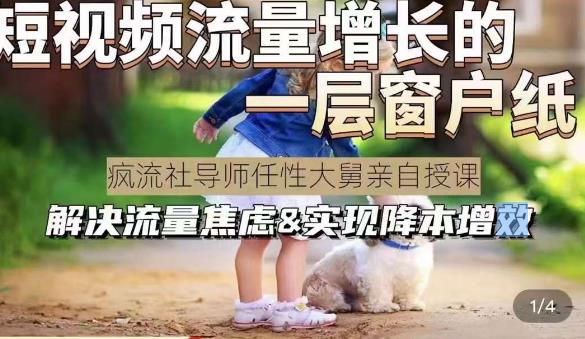 任性大舅·宠物行业短视频运营课(不讲废话)，短视频流量增长的一层窗户纸，解决流量焦虑&实现降本增效-创客云联盟
