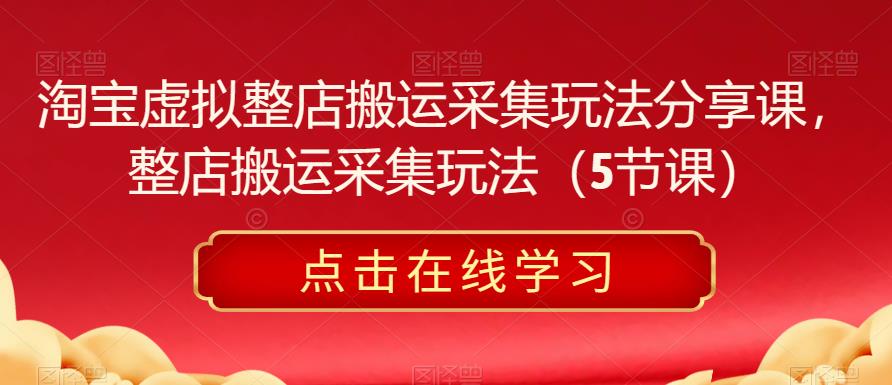 淘宝虚拟整店搬运采集玩法分享课，整店搬运采集玩法（5节课）-创客云联盟