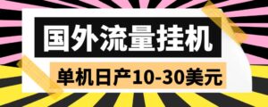外面收费1888的国外流量全自动挂机项目,单机日产10-30美元【自动脚本+详细玩法】-创客云联盟