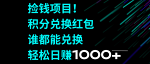 （8378期）捡钱项目！积分兑换红包，谁都能兑换，轻松日赚1000+-创客云联盟