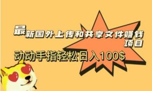 最新国外共享赚钱项目,动动手指轻松日入100$【揭秘】-创客云联盟