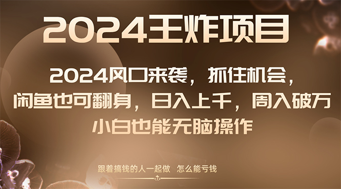 （8401期）2024风口项目来袭，抓住机会，闲鱼也可翻身，日入上千，周入破万，小白…-创客云联盟