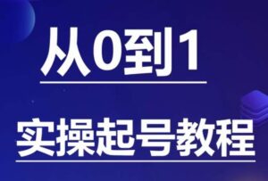 石野·小白起号实操教程,掌握各种起号的玩法技术,了解流量的核心-创客云联盟