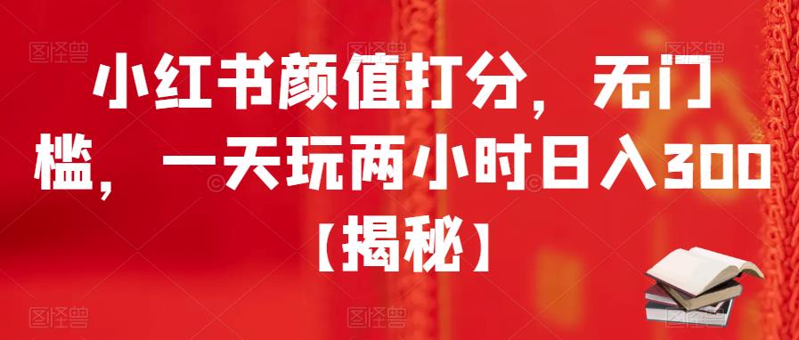 小红书颜值打分，无门槛，一天玩两小时日入300+【揭秘】-创客云联盟