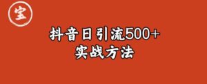 宝哥抖音直播引流私域的6个方法，日引流500+-创客云联盟