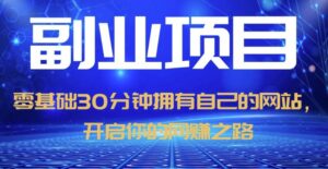 零基础30分钟拥有自己的网站,日赚1000+,开启你的网赚之路(教程+源码)-创客云联盟
