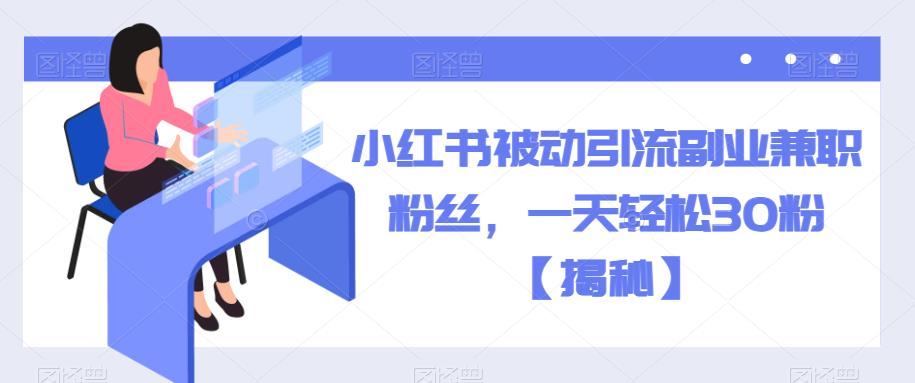 小红书被动引流副业兼职粉丝，一天轻松30粉【揭秘】-创客云联盟