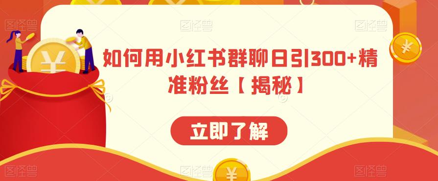 如何用小红书群聊日引300+精准粉丝【揭秘】-创客云联盟