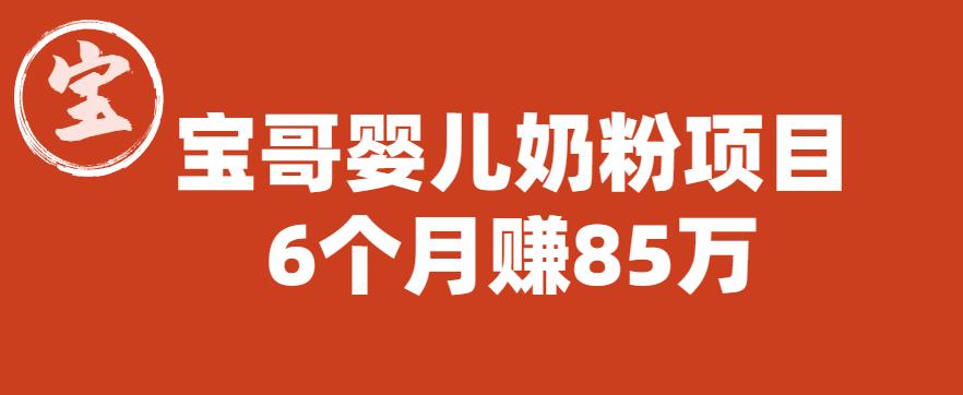 宝哥婴儿奶粉项目，6个月赚85w【图文非视频】【揭秘】-创客云联盟