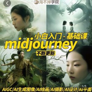 淘不掉学院·midjourney小白入门基础，​AI摄影+AI设计+AI绘画-AIGC作图-创客云联盟