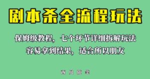 适合所有朋友的剧本杀全流程玩法，虚拟资源单天200-500收益！【揭秘】-创客云联盟
